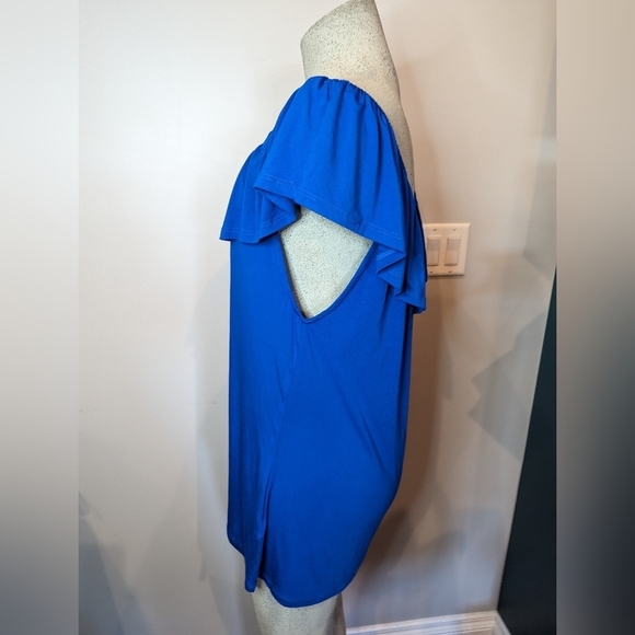 Laura cobalt ruffle bardot top, Woman's XXL, new! - Picture 3 of 8